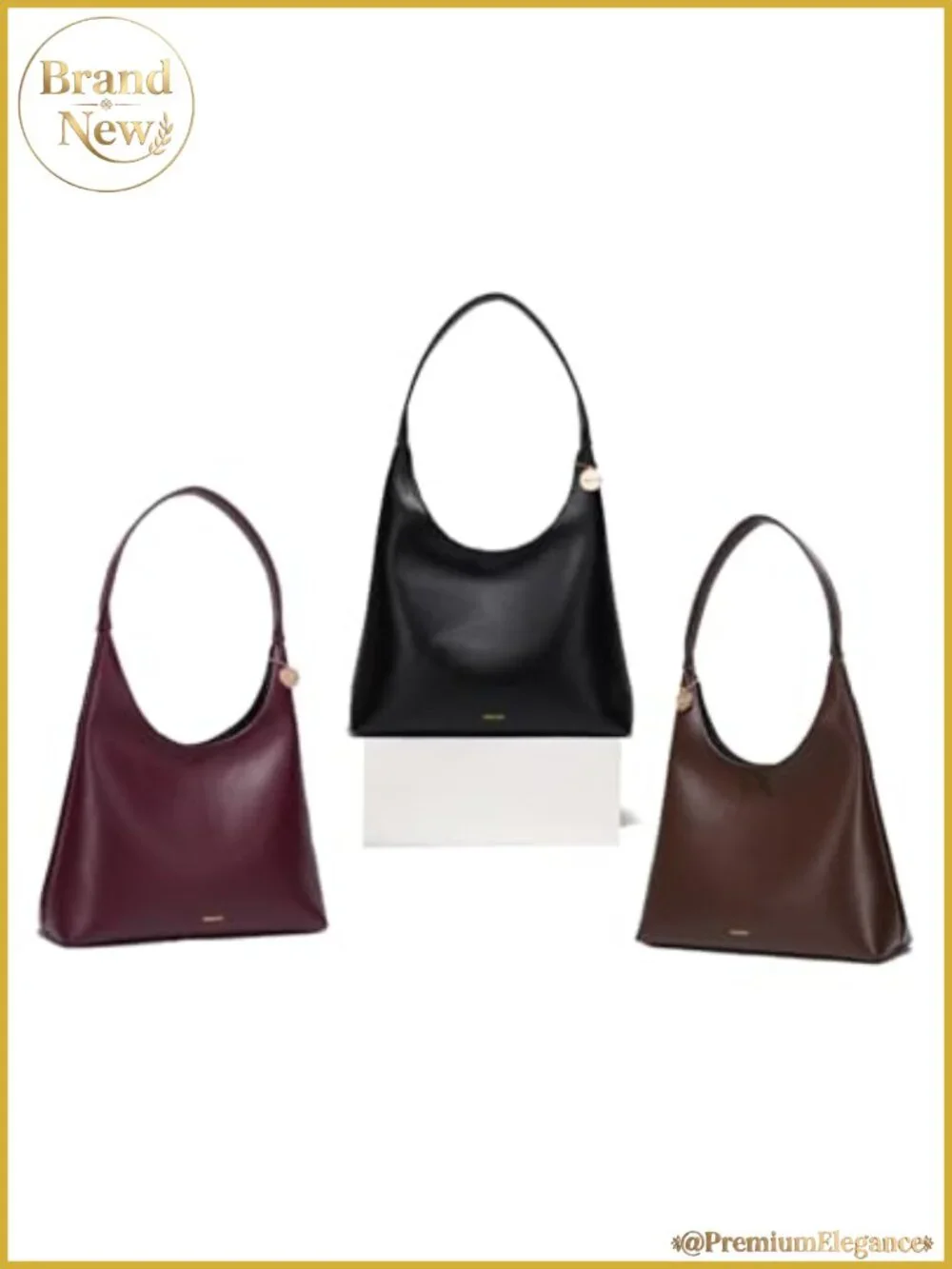 Vegan Leather Slouchy Hobo Bag Women Shoulder Tote Large Capacity Purses